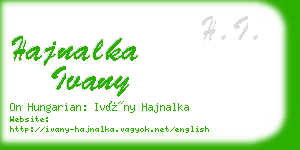 hajnalka ivany business card